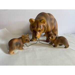 Vintage Bear with Cubs Norlean Porcelain Figure